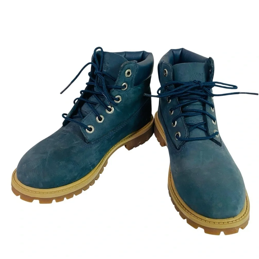 Timberland Waterproof Blue Nubuck Leather Boots Size 2